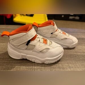 white and orange Nike Air Jordan Jumpman Two Trey toddler